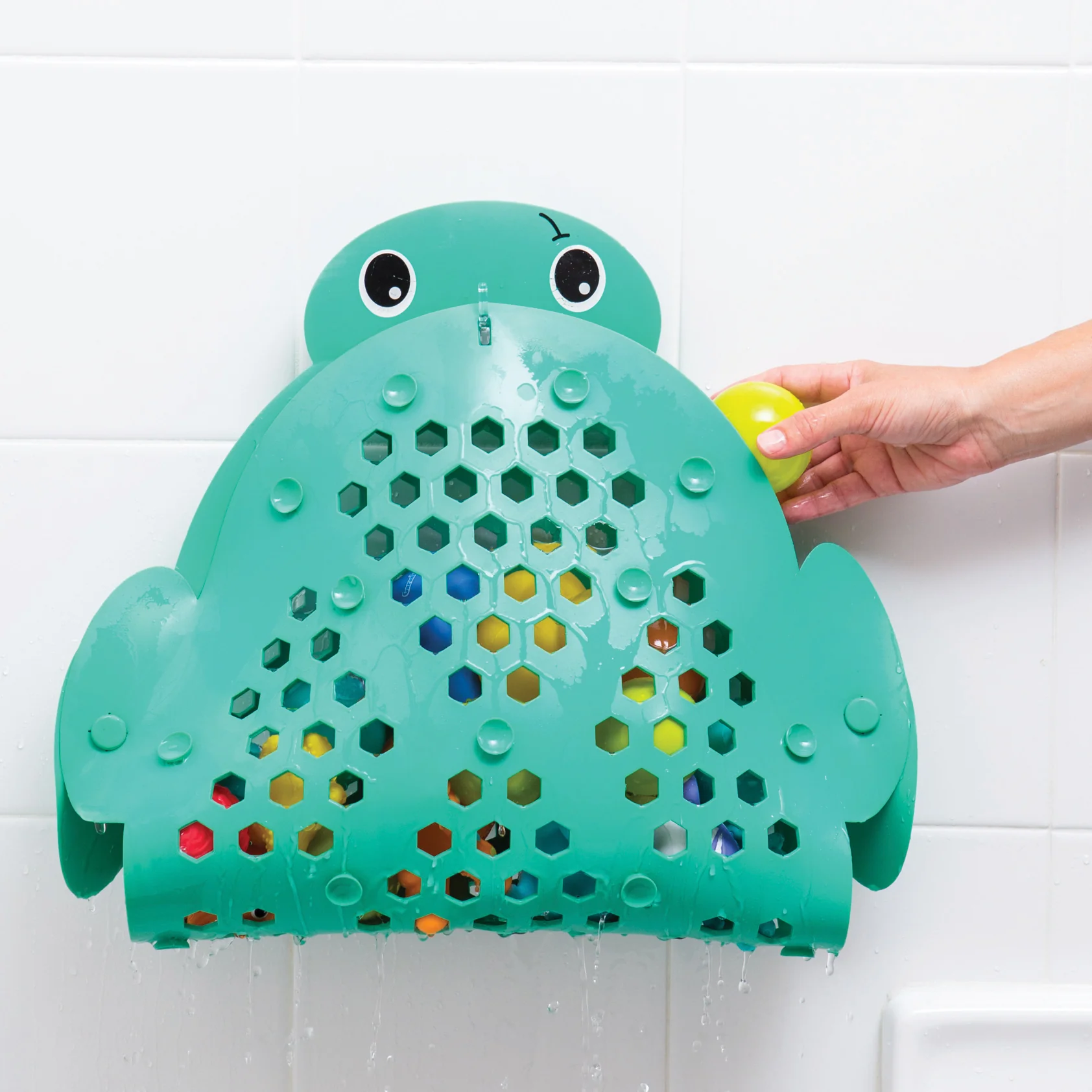 2-In-1 Bath Mat & Storage Basket™ Turtle - Image 3
