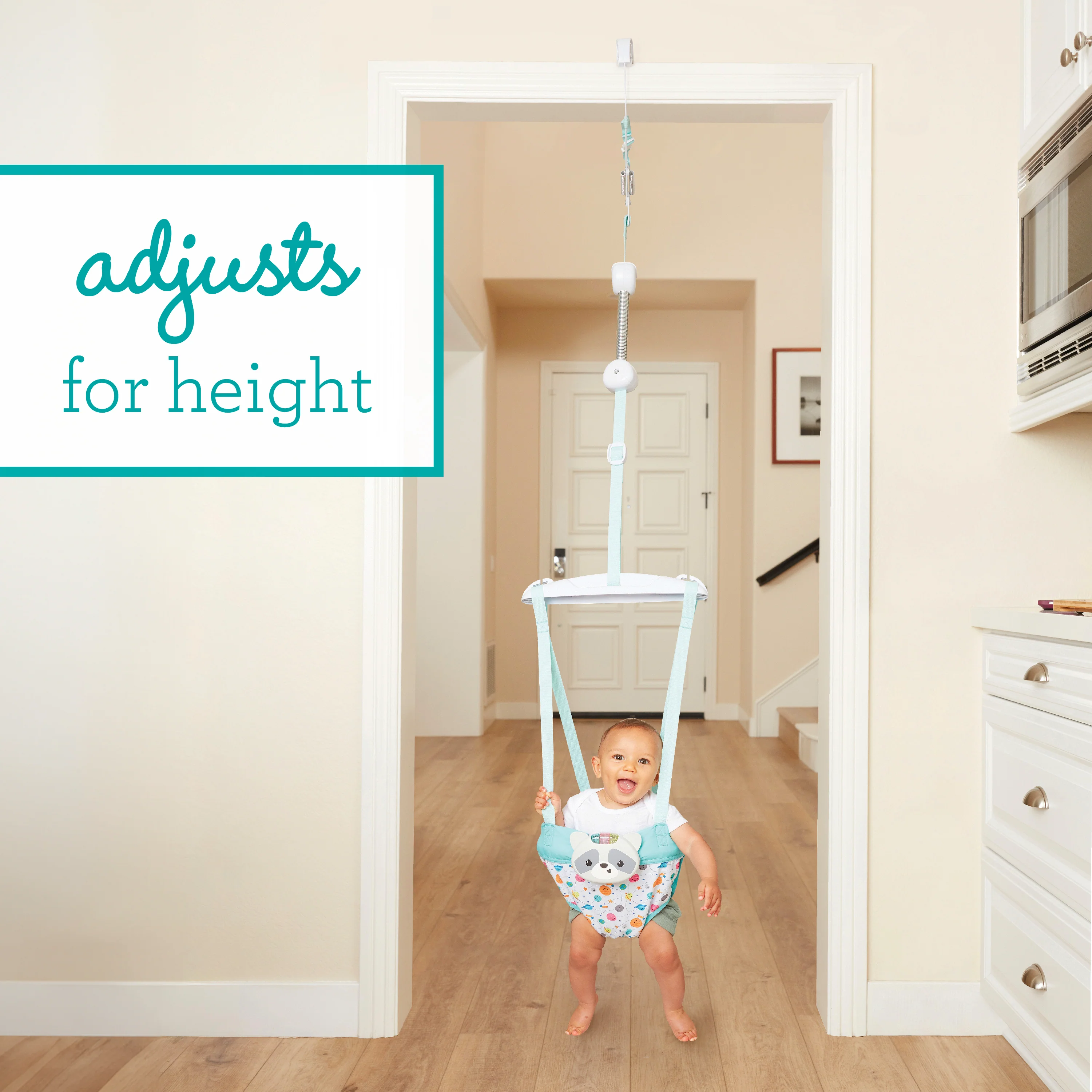 2-in-1 Music & Lights Doorway Jumper - Raccoon - Image 3