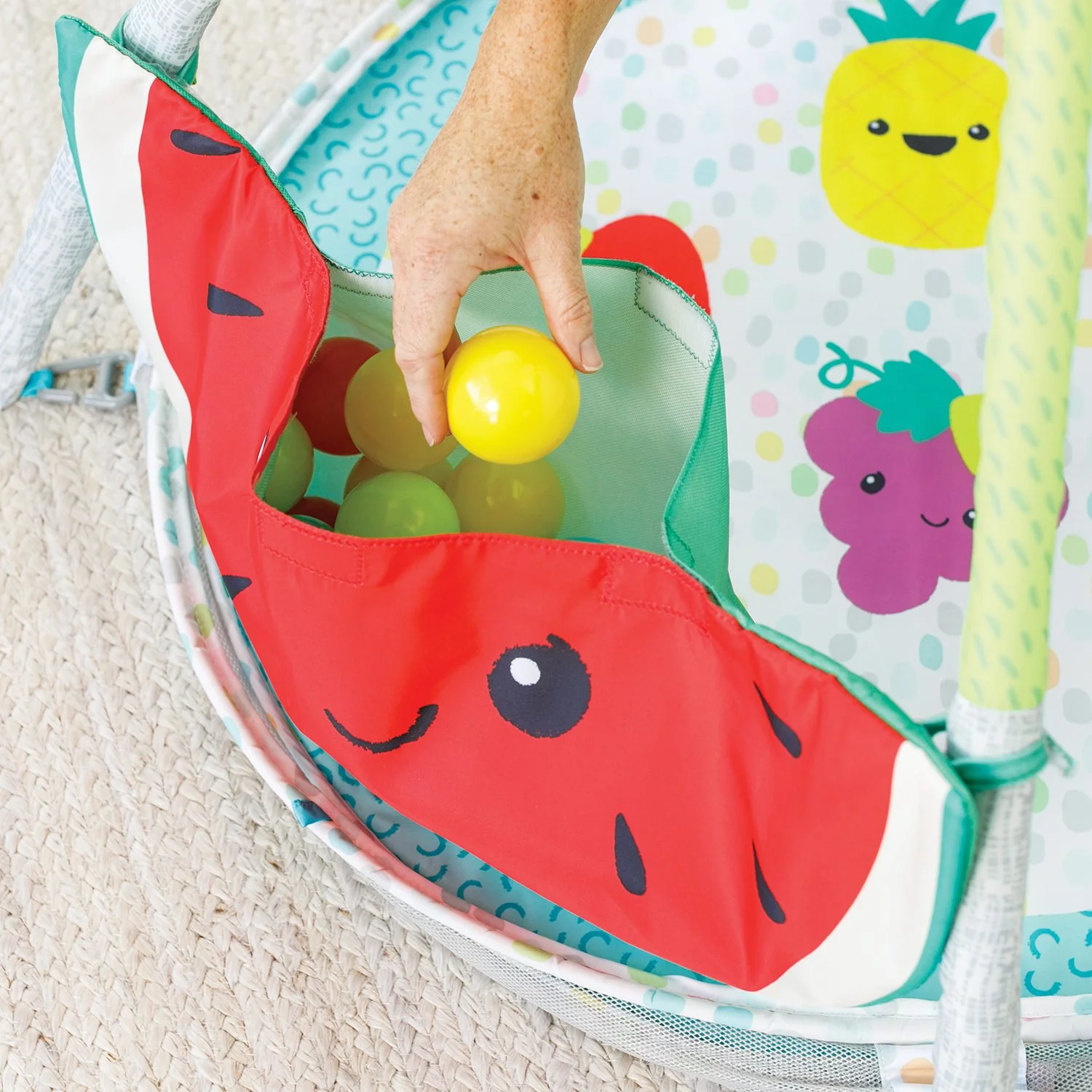 4-IN-1 JUMBO ACTIVITY GYM & BALL PIT, FRUIT - Image 3
