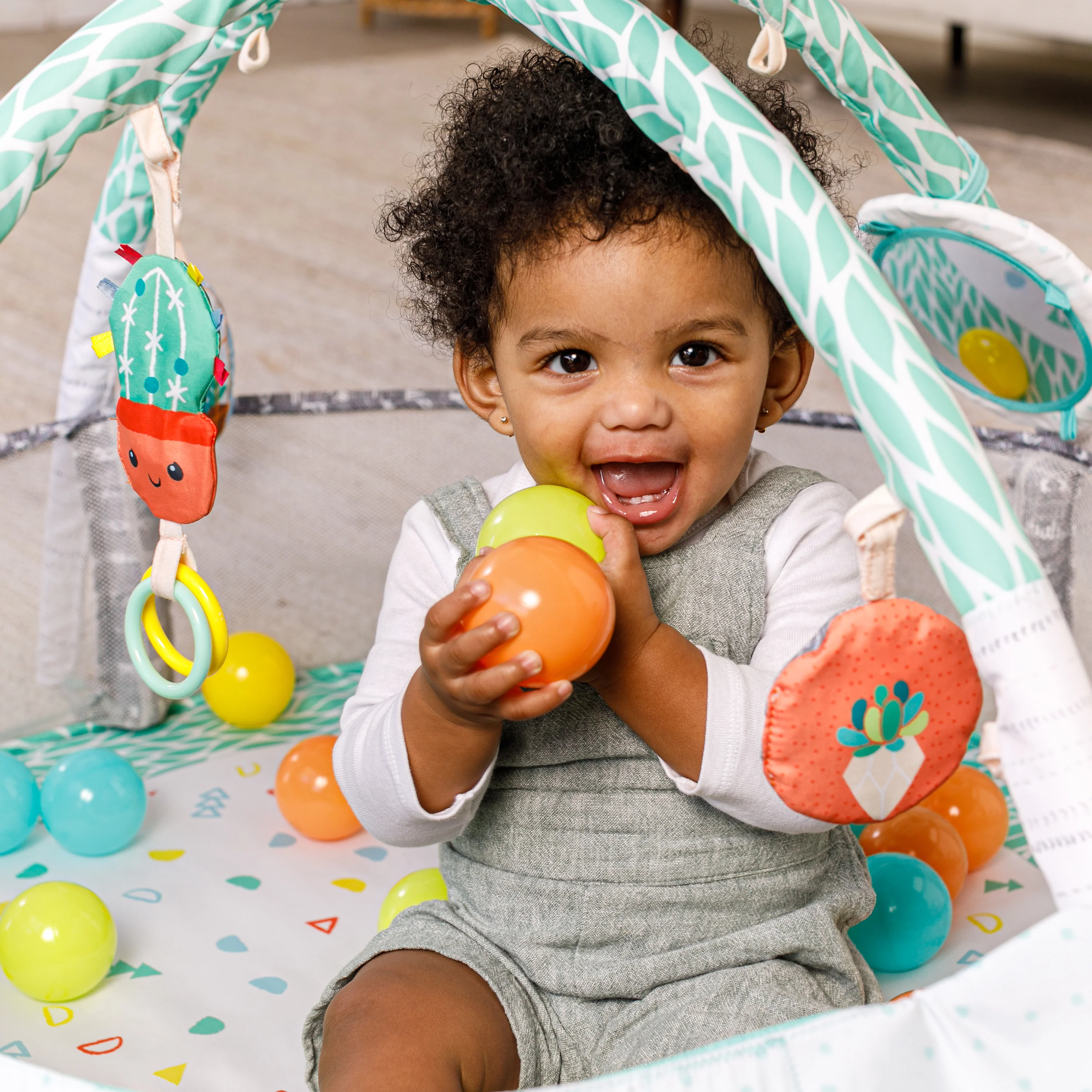 4-IN-1 JUMBO ACTIVITY GYM & BALL PIT, Succulents - Image 7