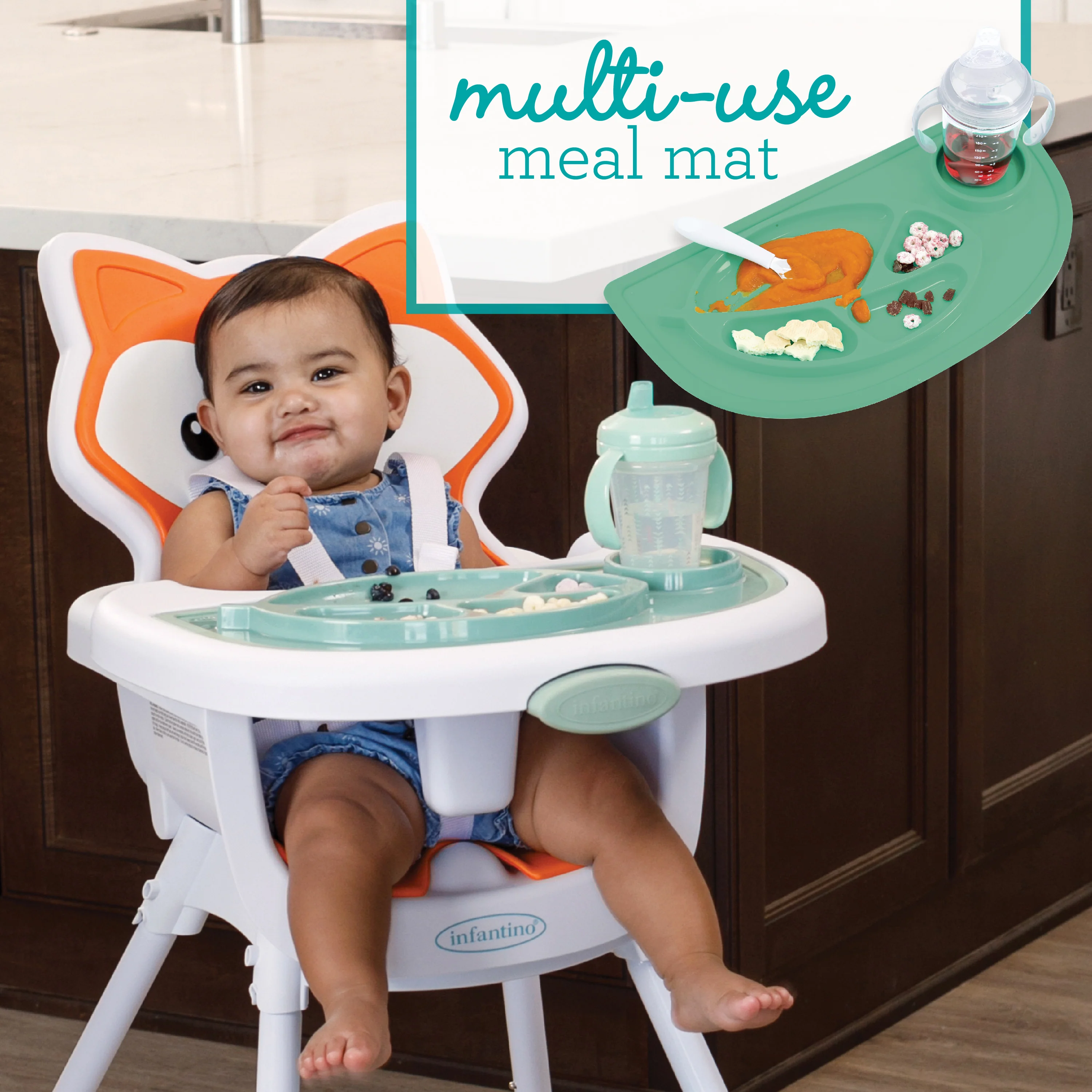 Grow-With-Me 4-in-1 Convertible High Chair - Fox - Image 3