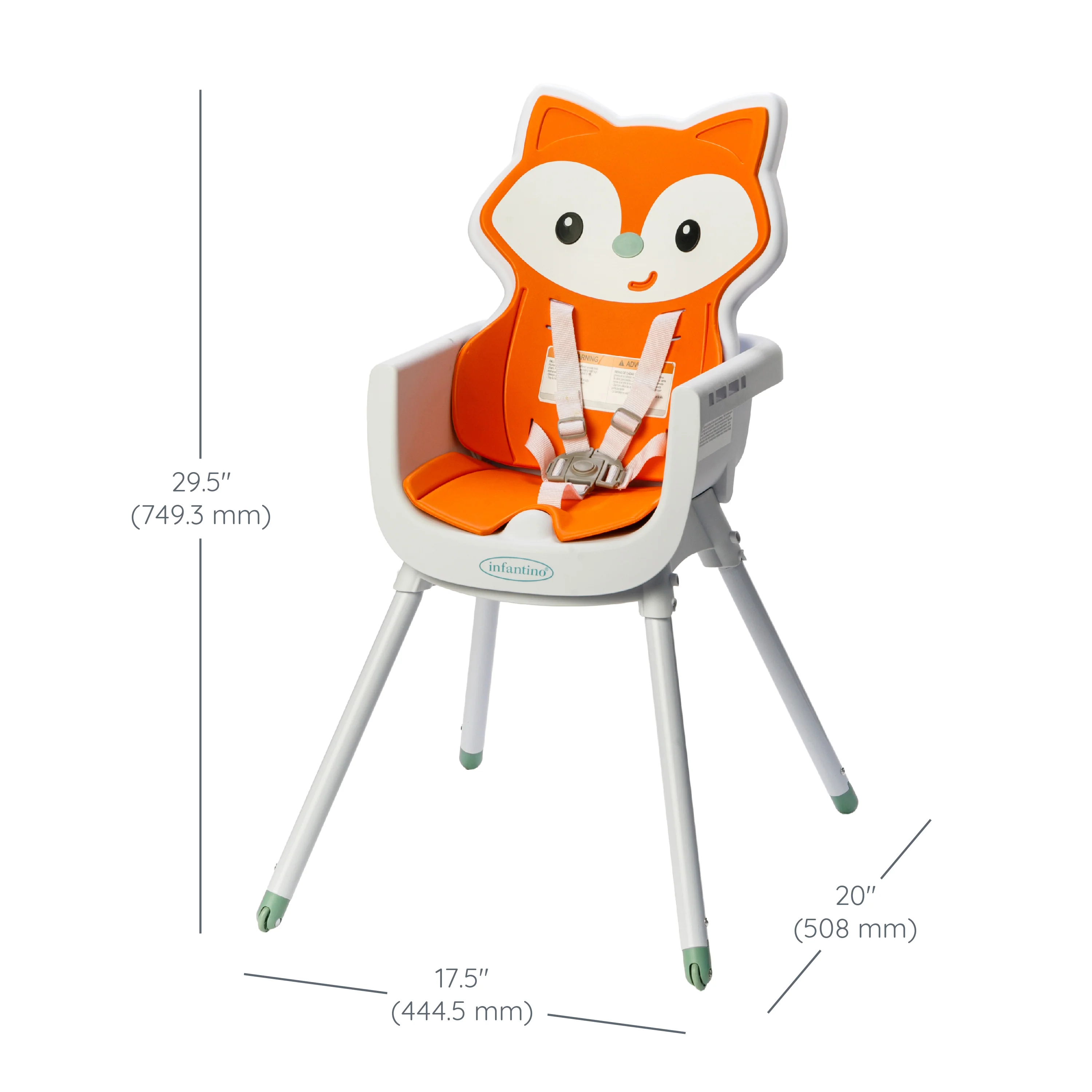 Grow-With-Me 4-in-1 Convertible High Chair - Fox - Image 6