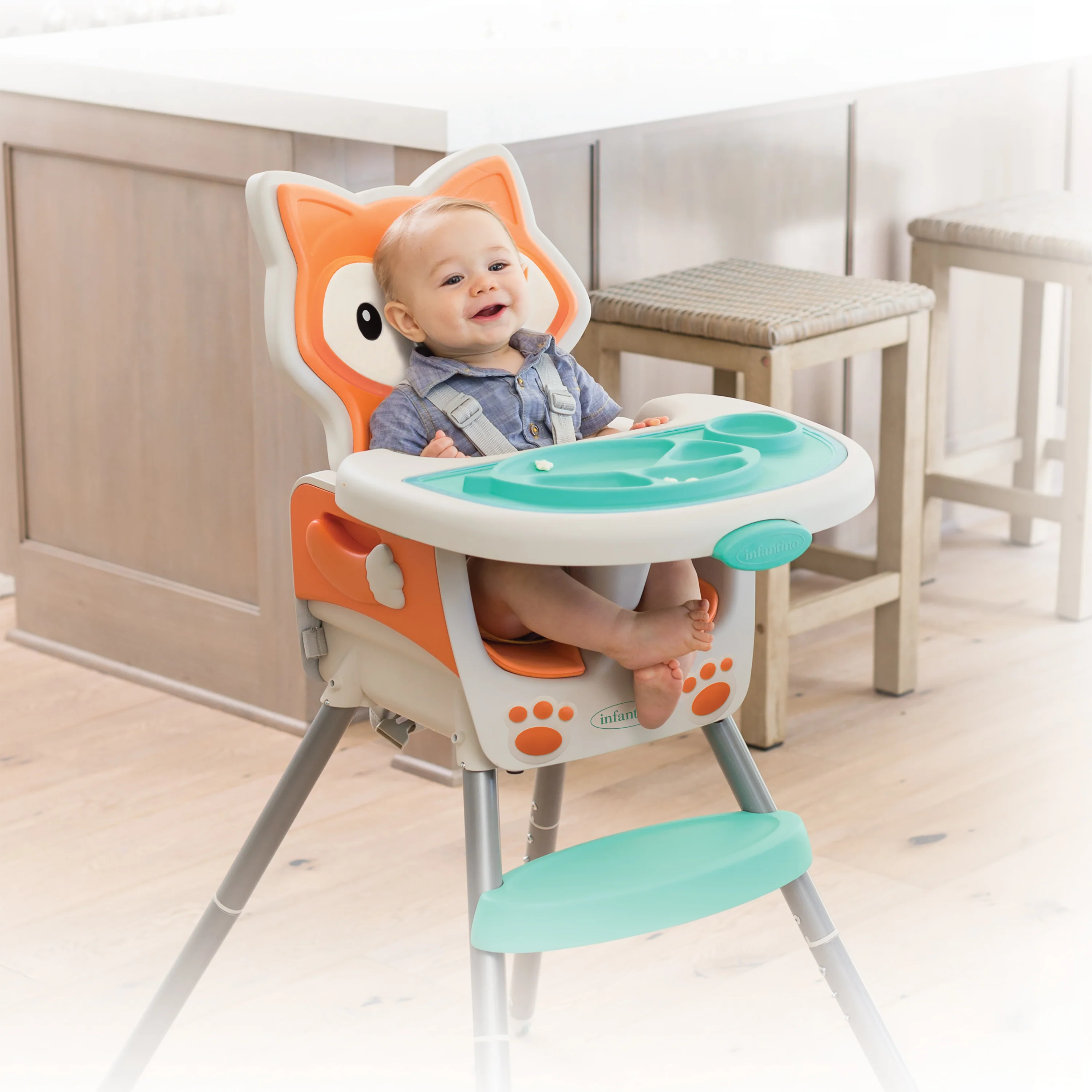 Grow-With-Me 4-in-1 Convertible High Chair - Fox - Image 12