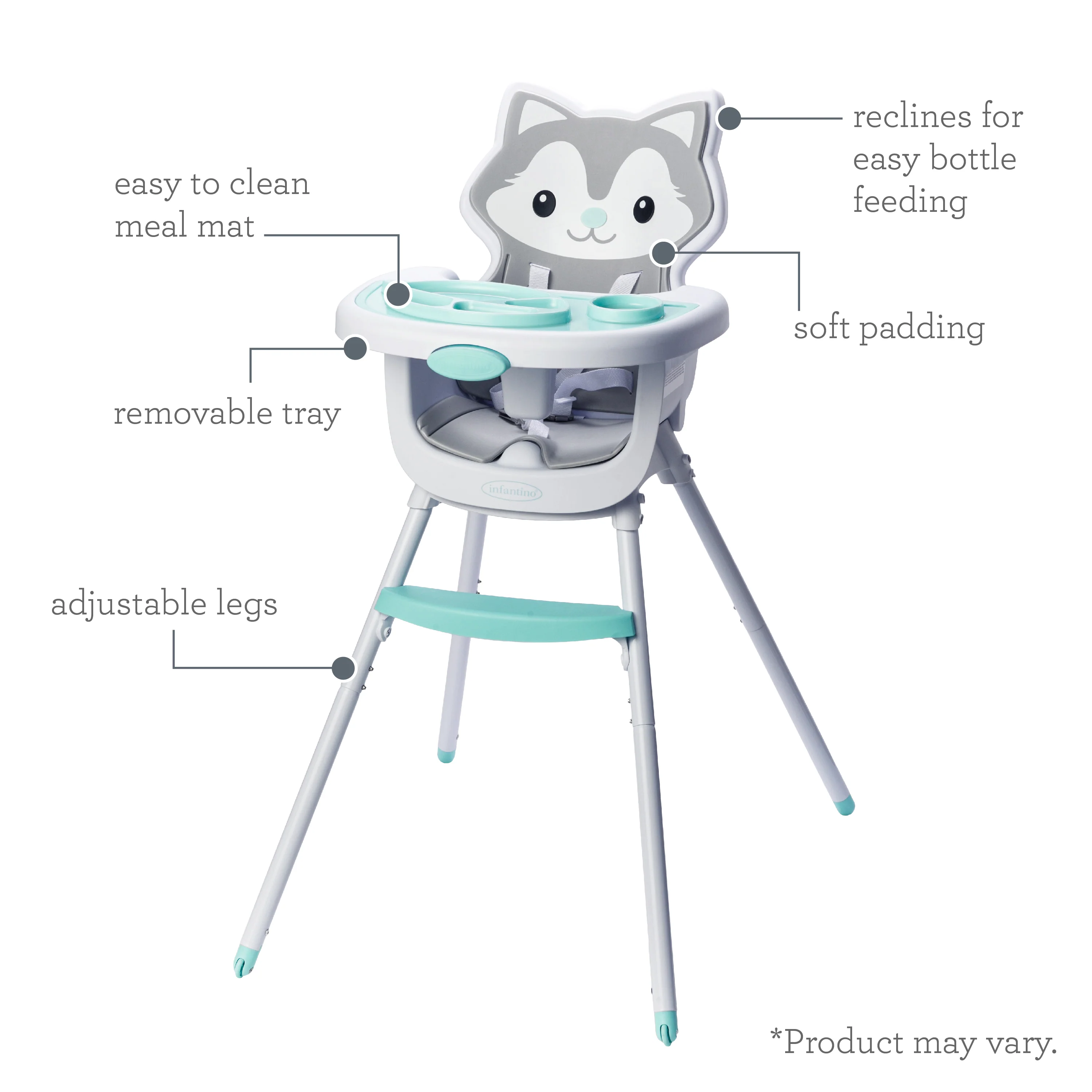 Grow-With-Me 4-in-1 Convertible High Chair - Husky - Image 4