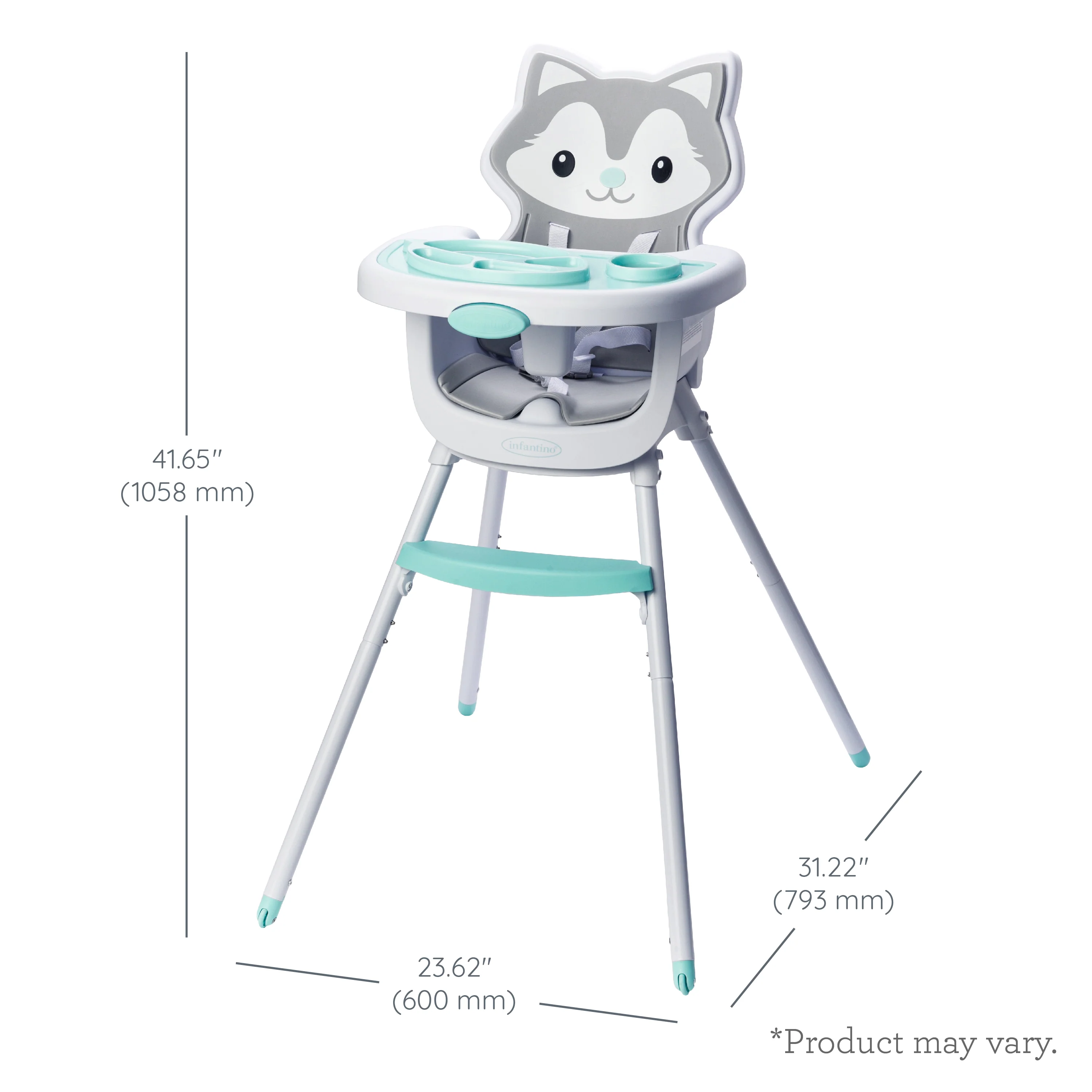 Grow-With-Me 4-in-1 Convertible High Chair - Husky - Image 5