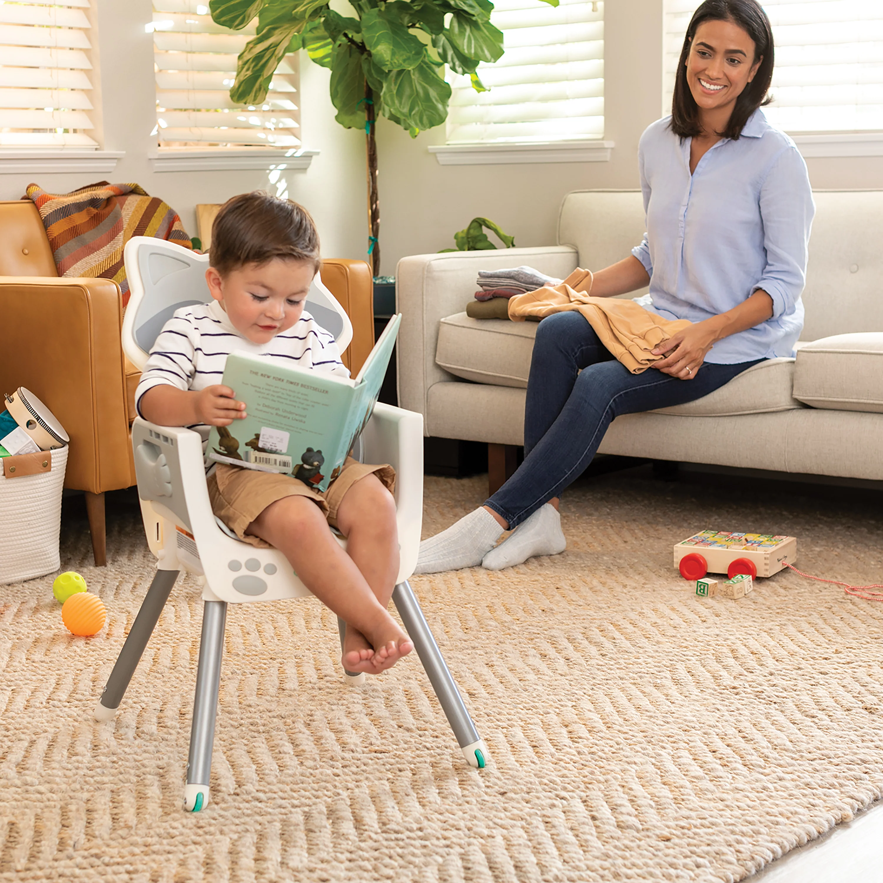 Grow-With-Me 4-in-1 Convertible High Chair - Raccoon - Image 16