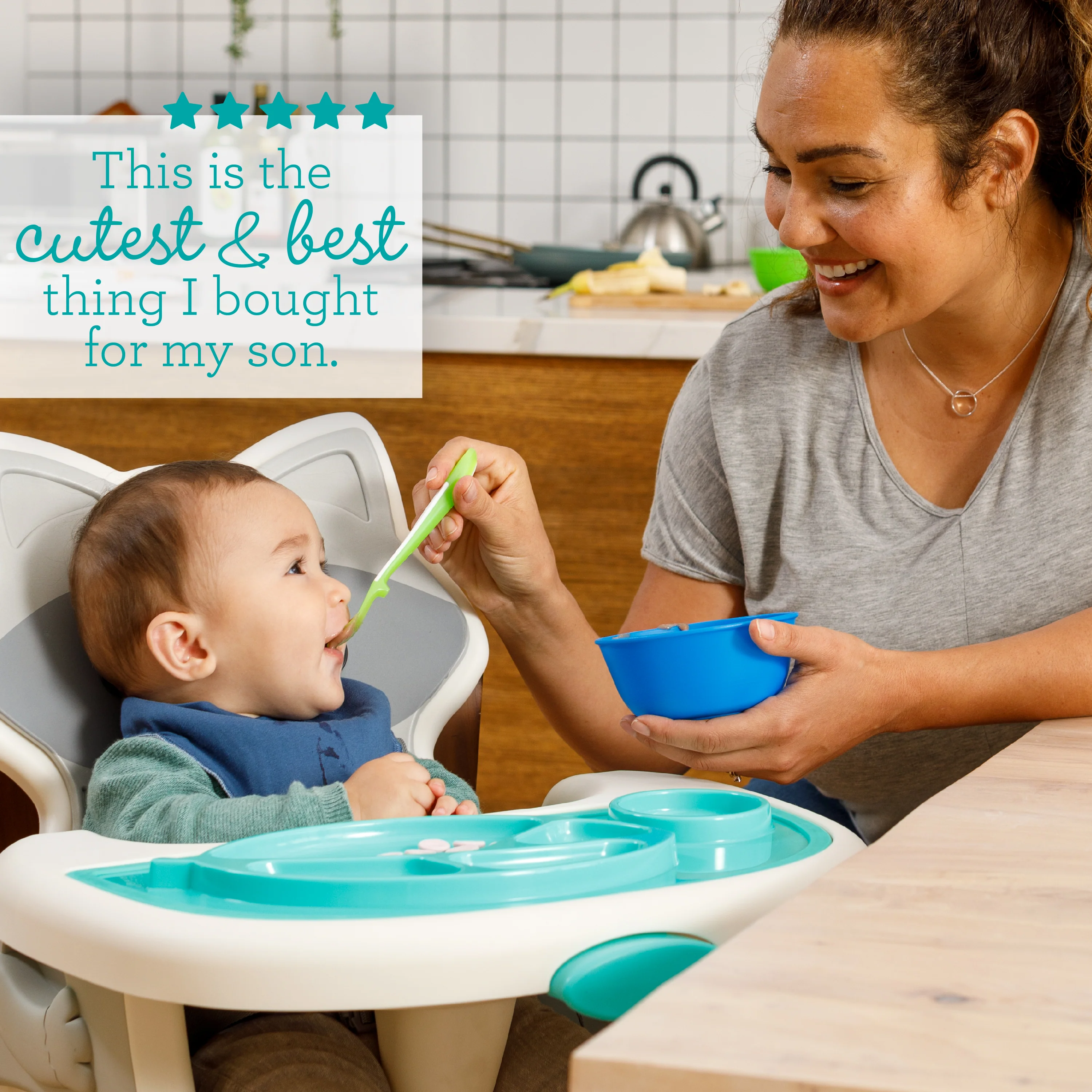 Grow-With-Me 4-in-1 Convertible High Chair - Raccoon - Image 3