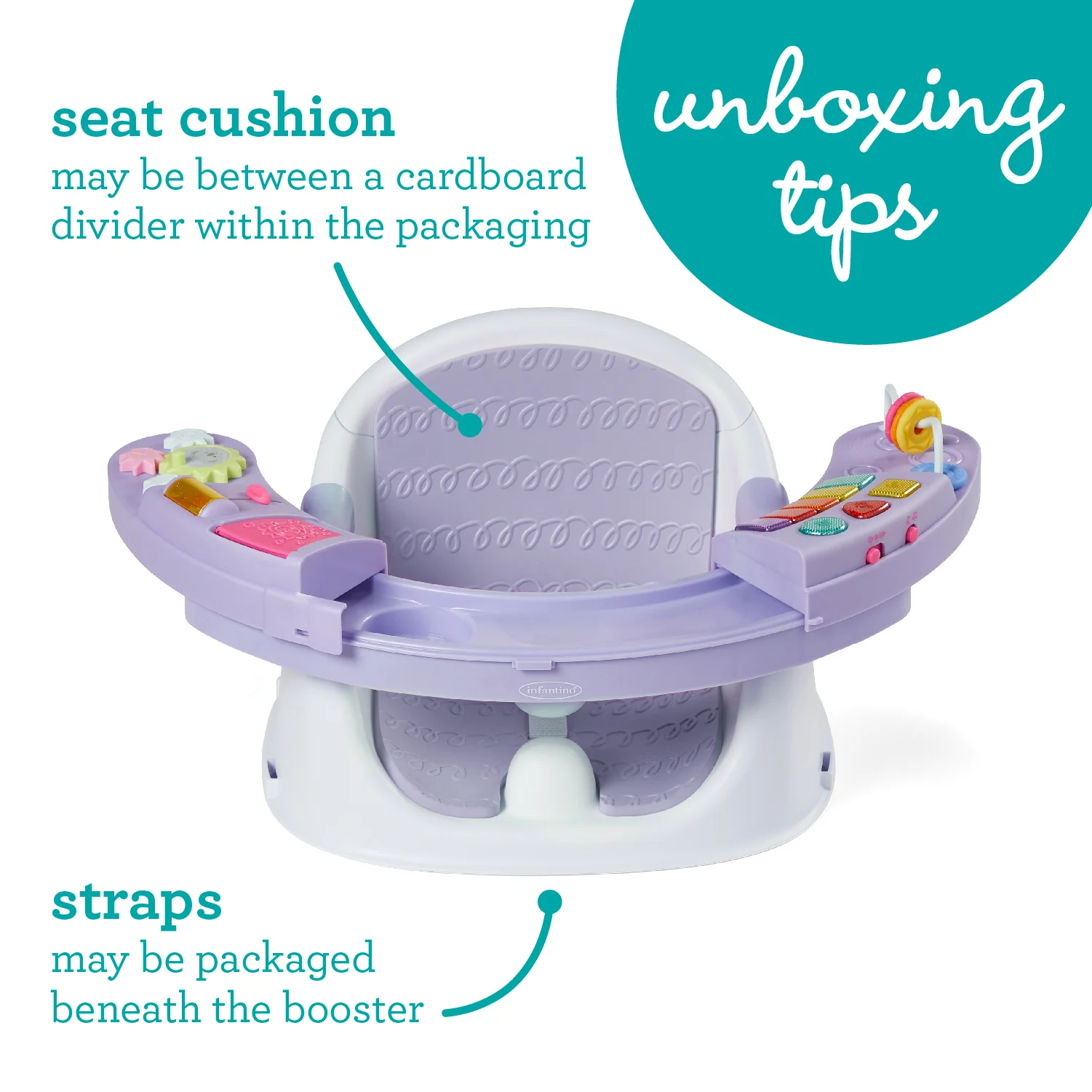 Music & Lights 3-in-1 Discovery Seat & Booster-Lavender - Image 3