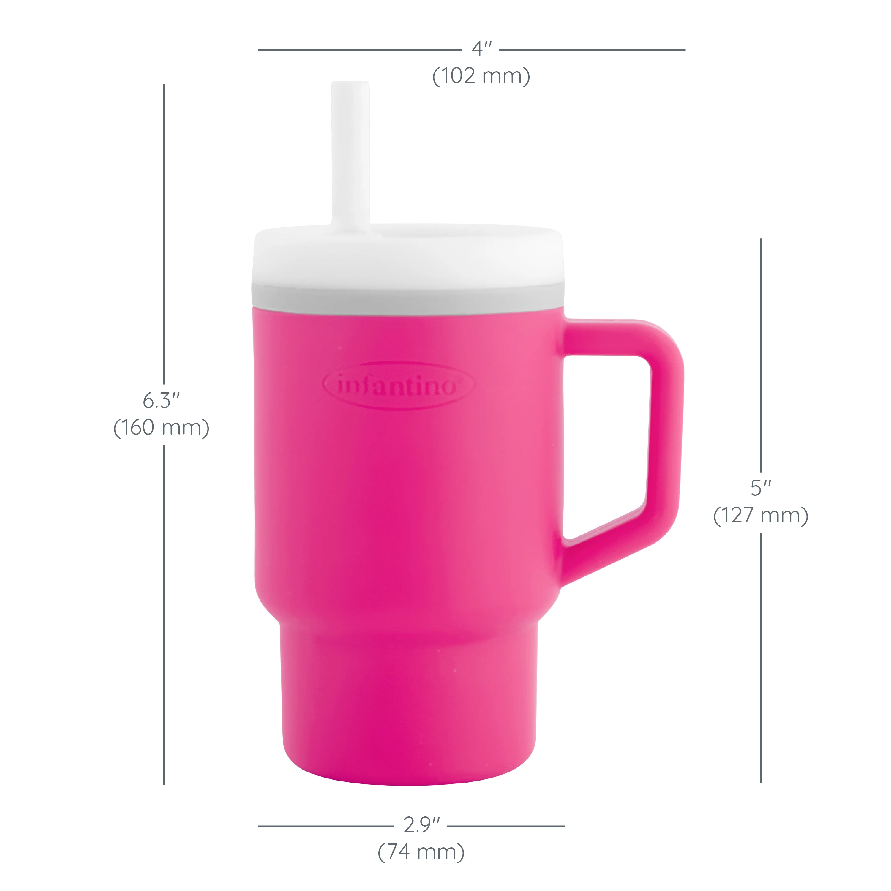 My 1st Tumbler™ Silicone 9oz - Bubble Gum - Image 6