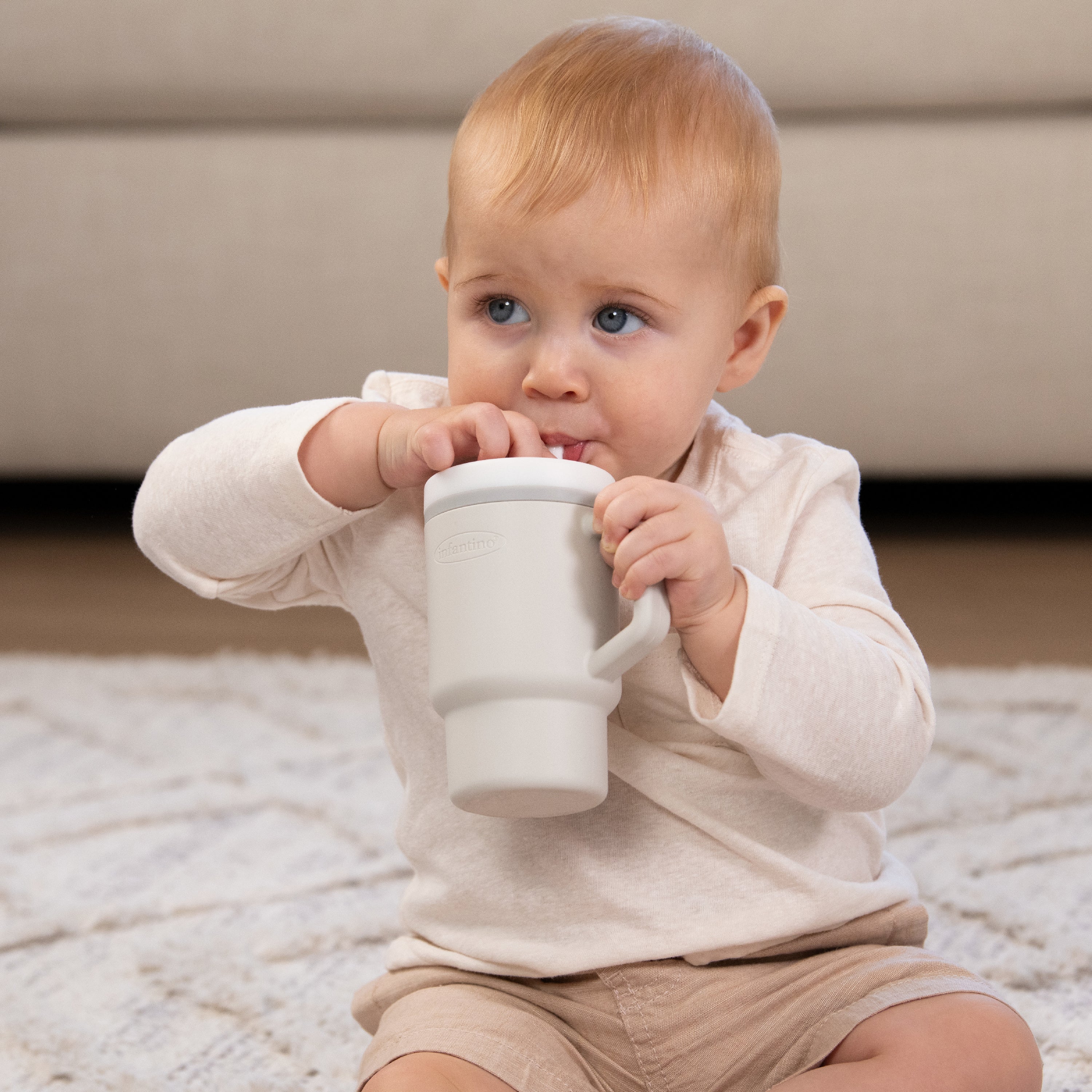 My 1st Tumbler™ Silicone 9oz - Cream - Image 8