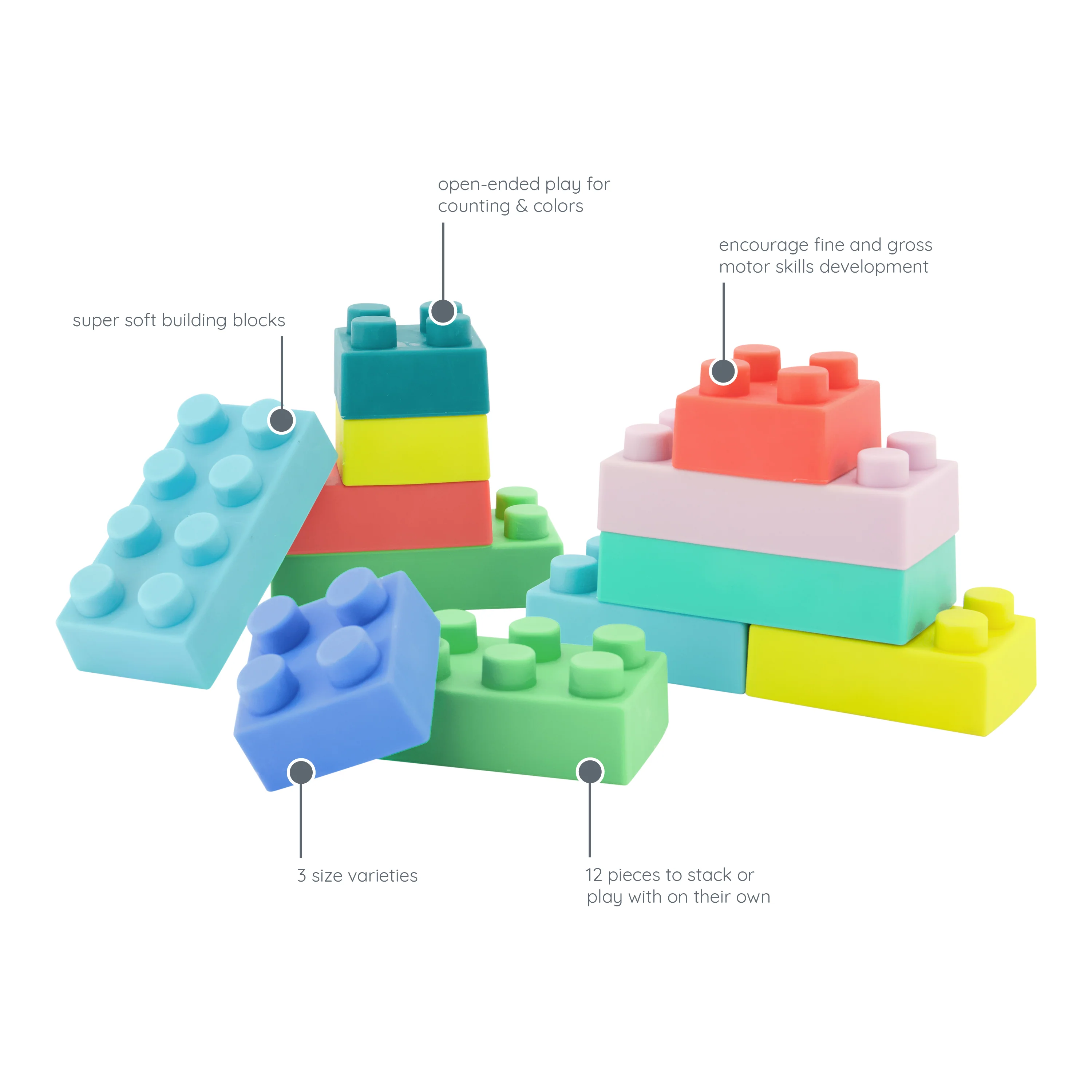 Super Soft 1st Building Blocks™ - 12 piece set - Image 4