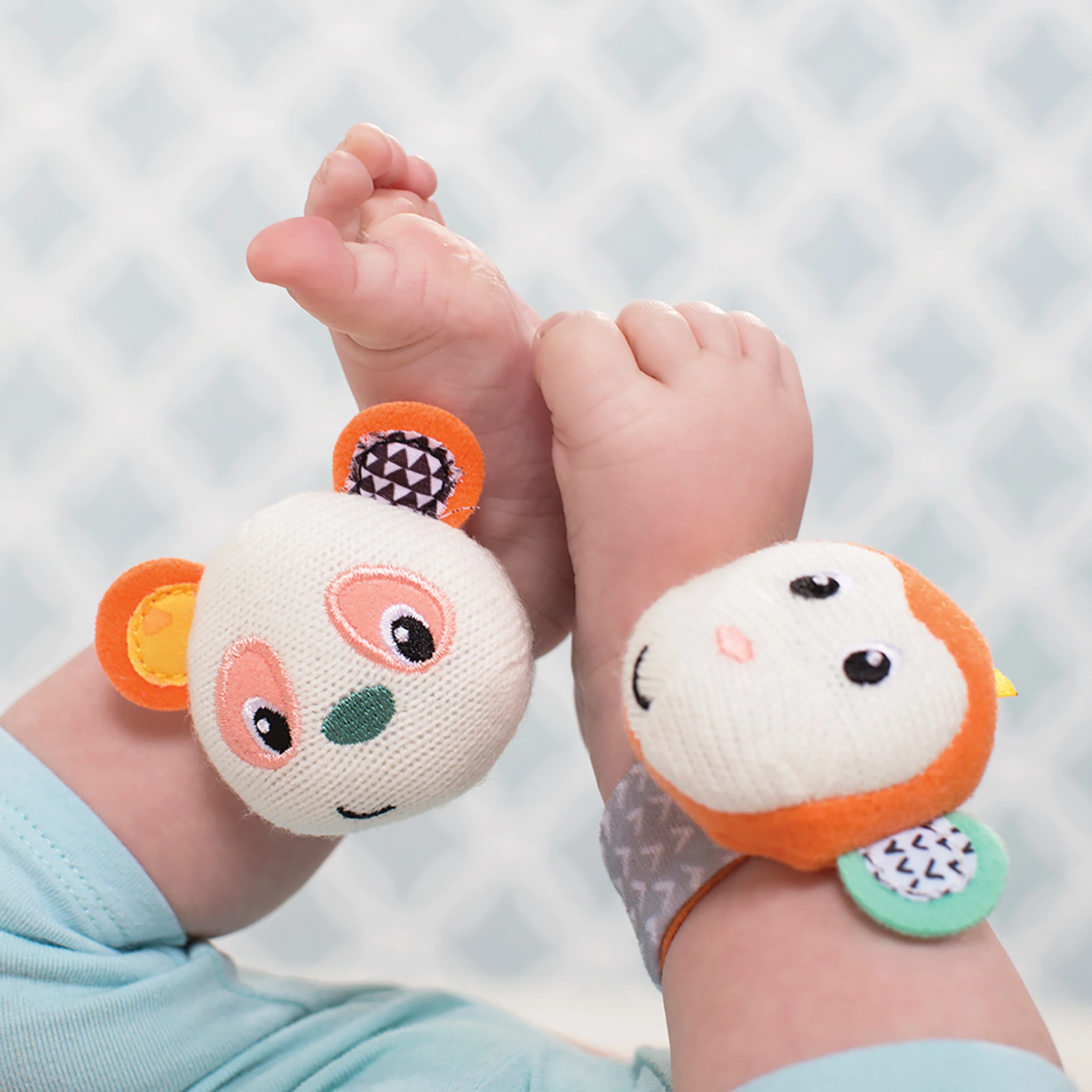 Wrist Rattles™ Panda & Monkey - Image 3